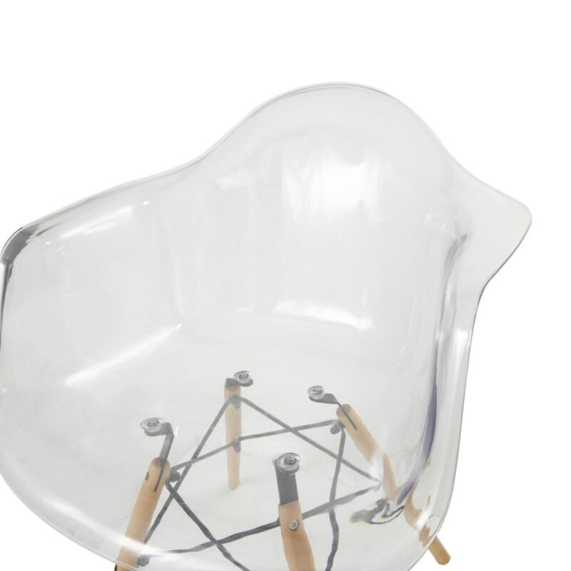 Grayson Lane Modern Clear Eiffel Style Accent Chair - Image 3