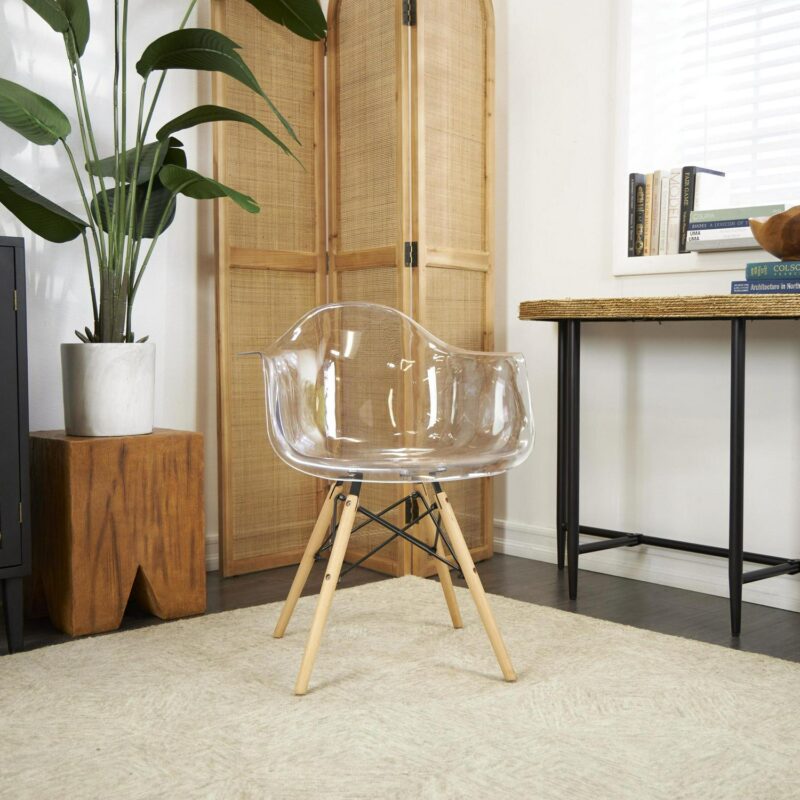 Grayson Lane Modern Clear Eiffel Style Accent Chair