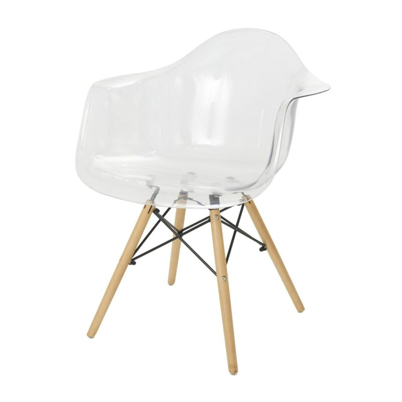 Grayson Lane Modern Clear Eiffel Style Accent Chair - Image 2