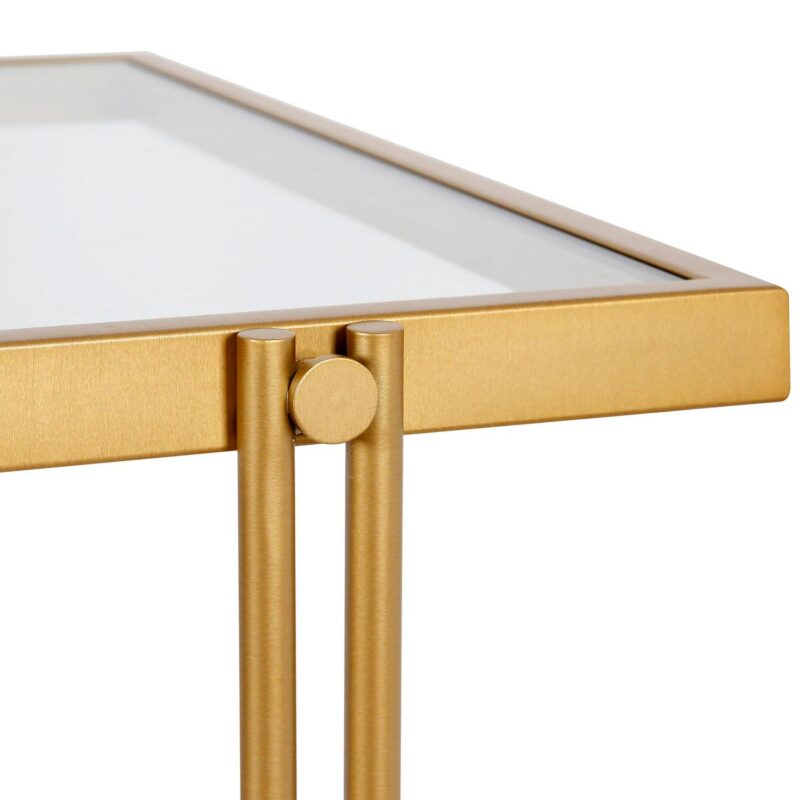 Hailey Home Inez 48-Inches Gold Modern/Contemporary Writing desk - Image 5