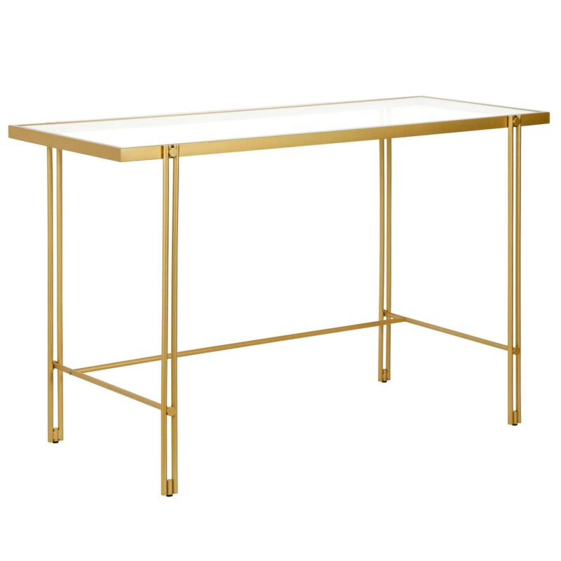 Hailey Home Inez 48-Inches Gold Modern/Contemporary Writing desk