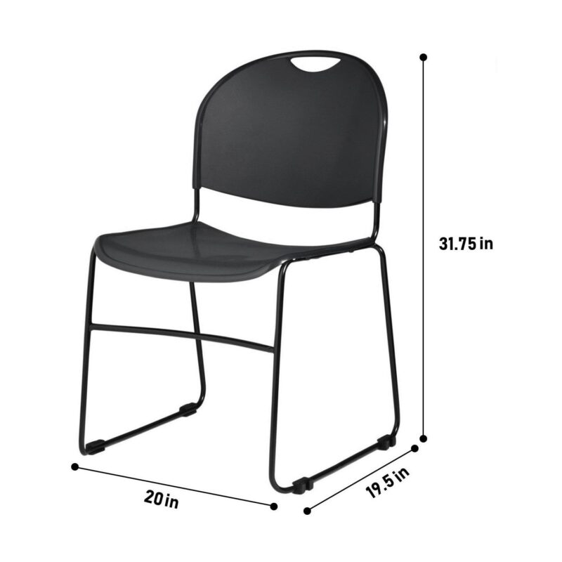 Hampden Furnishings 4 Naomi Basics Series Industrial Black Floor chair Chair - Image 6