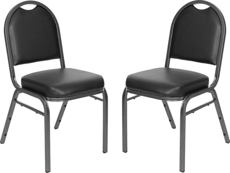 Hampden Furnishings Set of 2 Celia Black Reception Chair