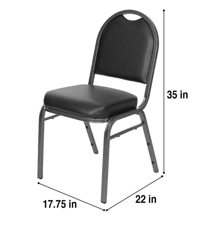 Hampden Furnishings Set of 2 Celia Black Reception Chair - Image 6