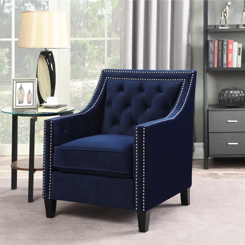 Hanover Antique Navy Blue Accent Chair - Image 4