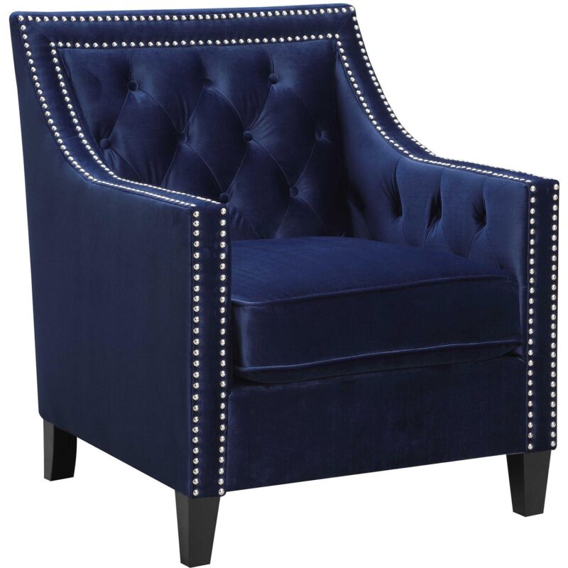 Hanover Antique Navy Blue Accent Chair - Image 5