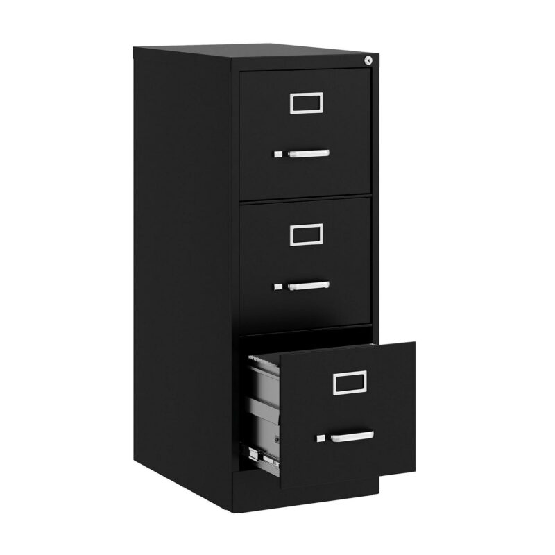 Hirsh Black 3 -Drawer 15-Inches File Cabinet - Image 4