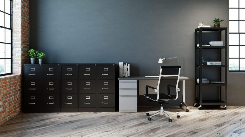 Hirsh Black 3 -Drawer 15-Inches File Cabinet - Image 14