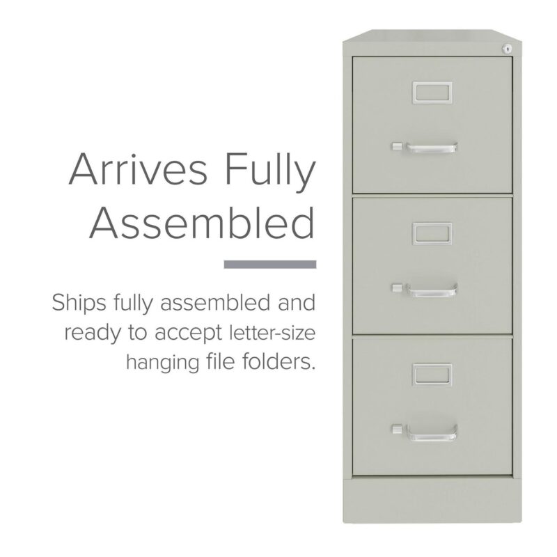 Hirsh Light Gray 3 -Drawer 15-Inches File Cabinet - Image 11