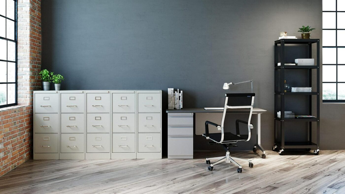 Hirsh Light Gray 3 -Drawer 15-Inches File Cabinet - Image 14