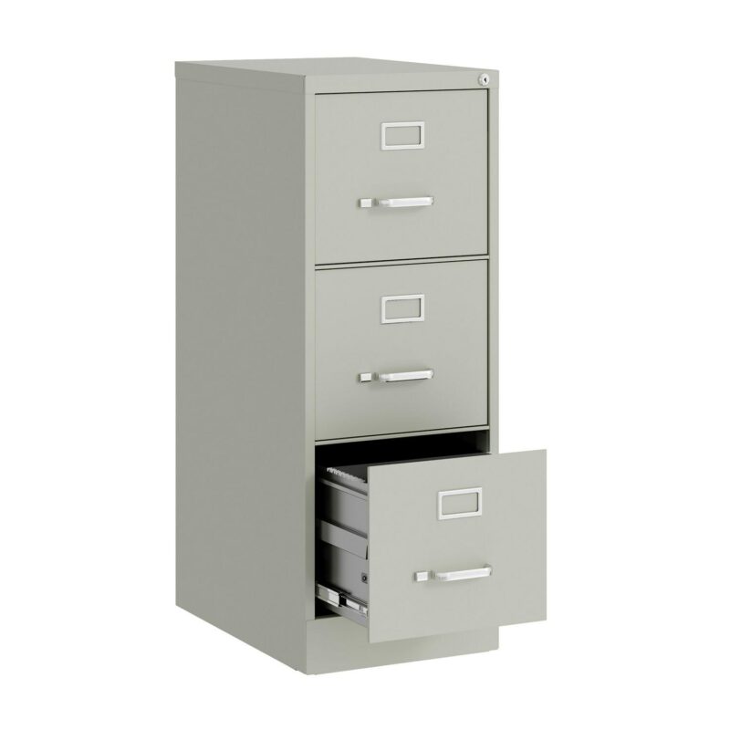 Hirsh Light Gray 3 -Drawer 15-Inches File Cabinet - Image 4