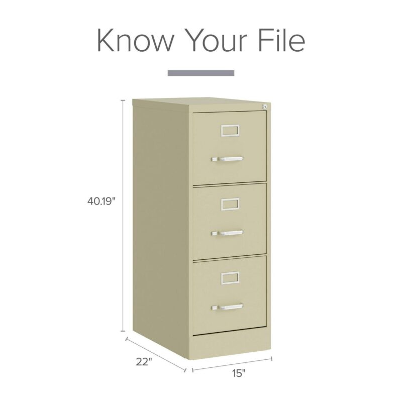 Hirsh Putty 3 -Drawer 15-Inches File Cabinet - Image 9