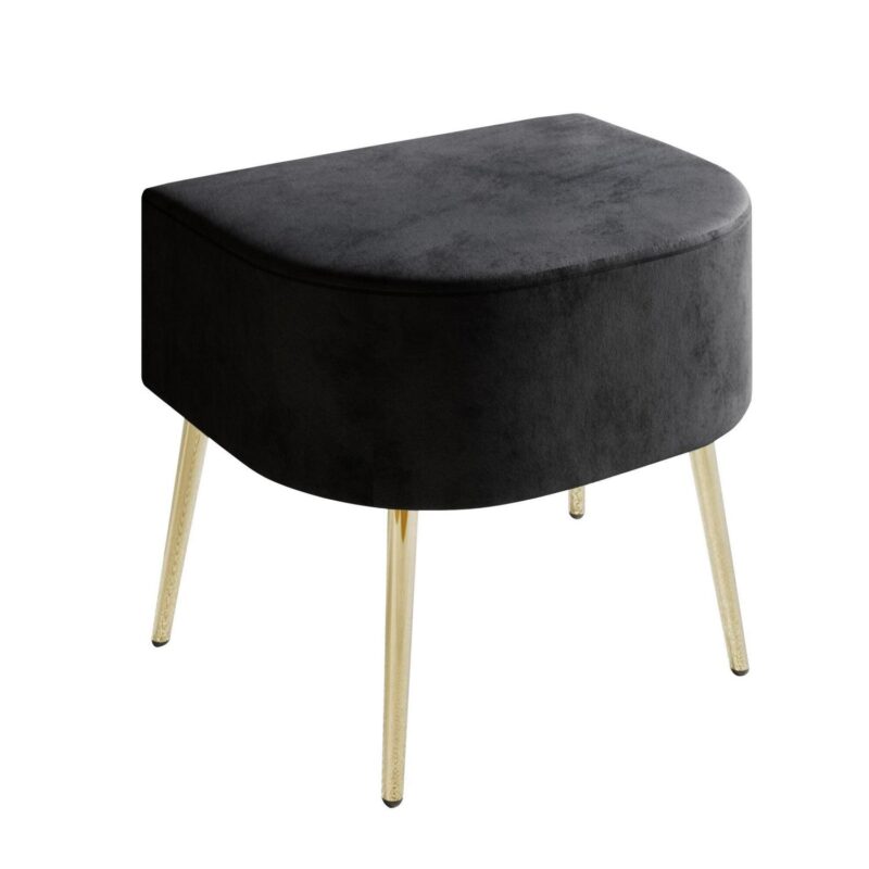 Home Design Modern Black Velvet Accent Chair - Image 7