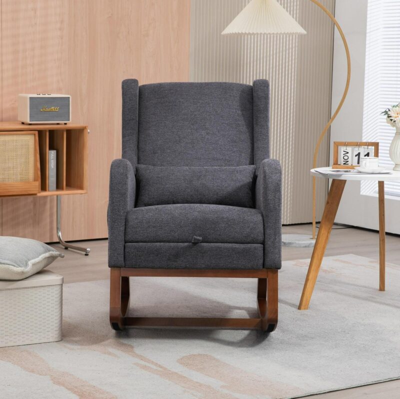 Hrinhom Casual CHARCOAL Rocking Chair - Image 3