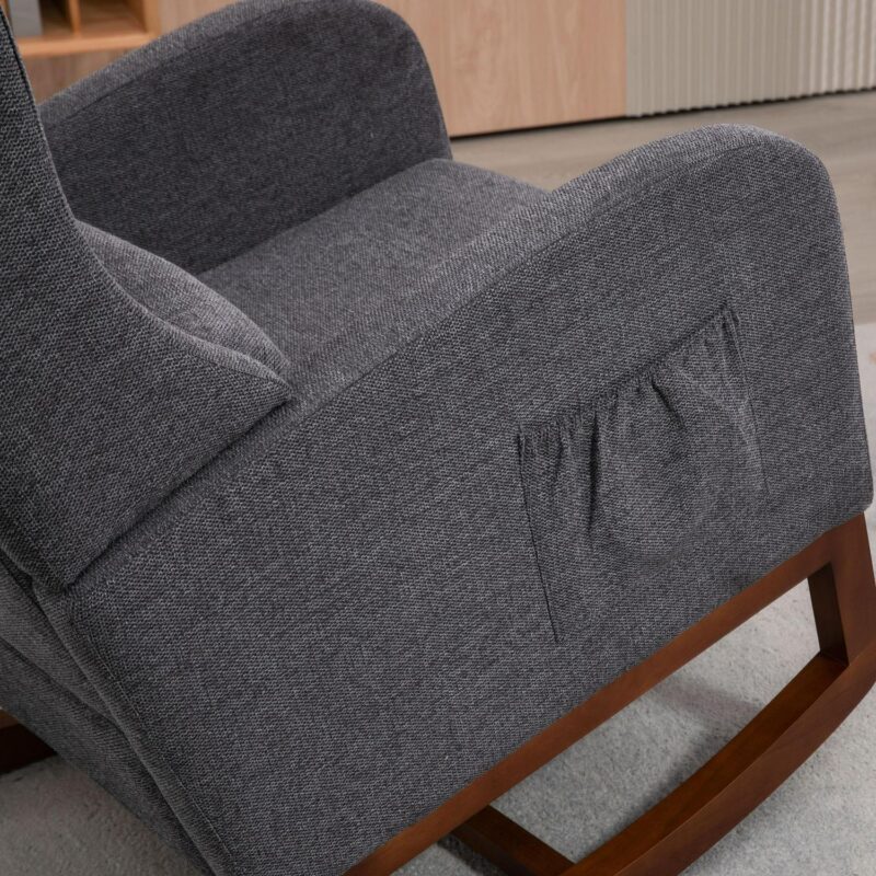 Hrinhom Casual CHARCOAL Rocking Chair - Image 6
