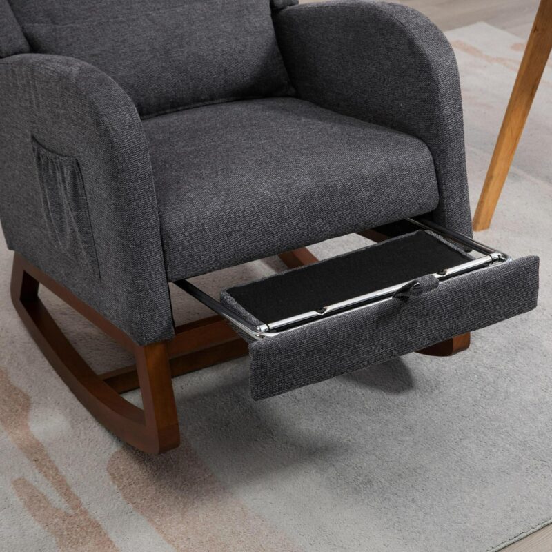Hrinhom Casual CHARCOAL Rocking Chair - Image 8