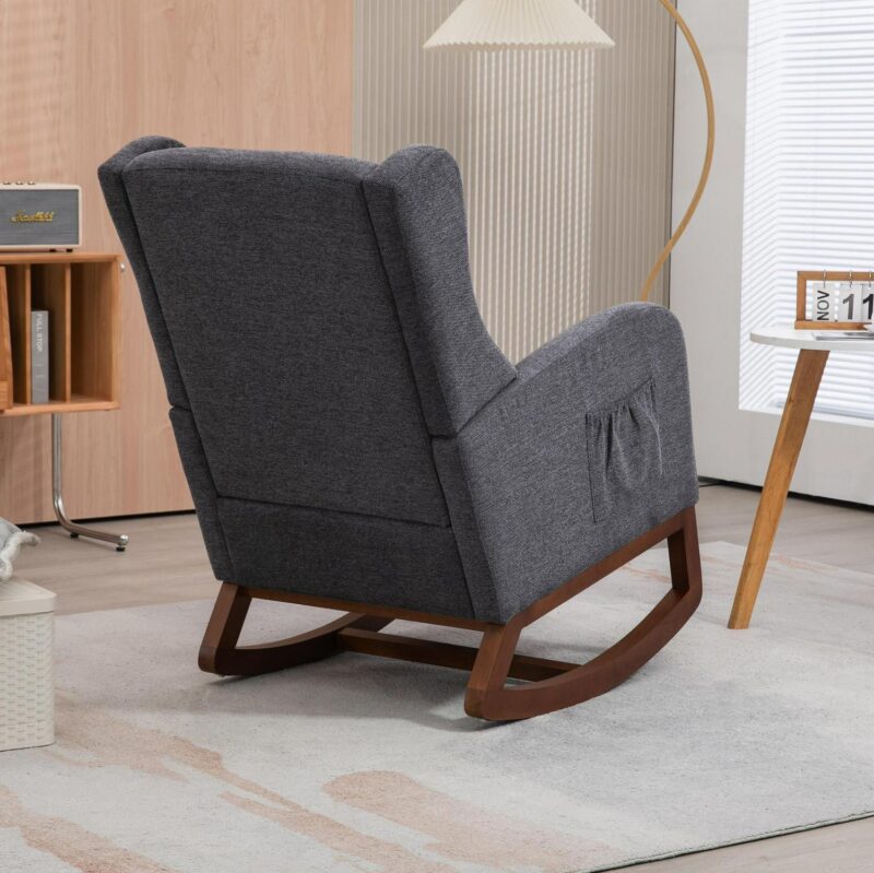 Hrinhom Casual CHARCOAL Rocking Chair - Image 9