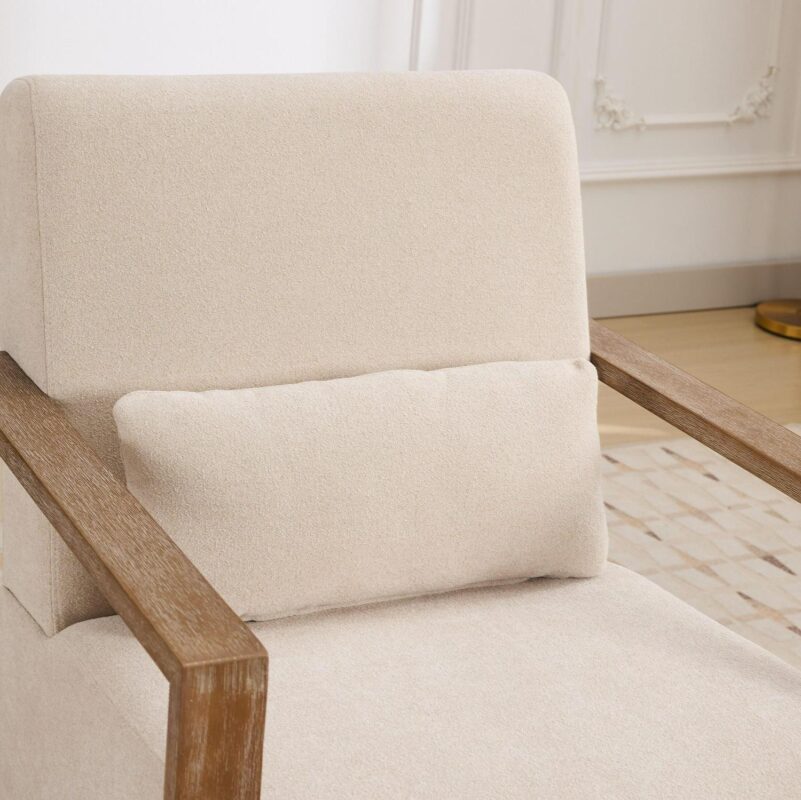 Hrinhom Modern BEIGE Swivel Accent Chair - Image 6