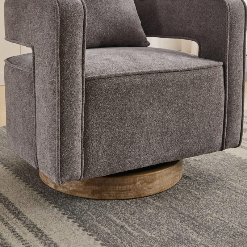 Hrinhom Modern CHARCOAL Swivel Accent Chair - Image 9