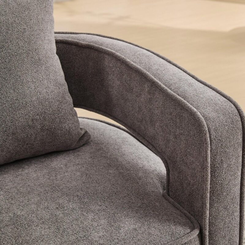 Hrinhom Modern CHARCOAL Swivel Accent Chair - Image 8