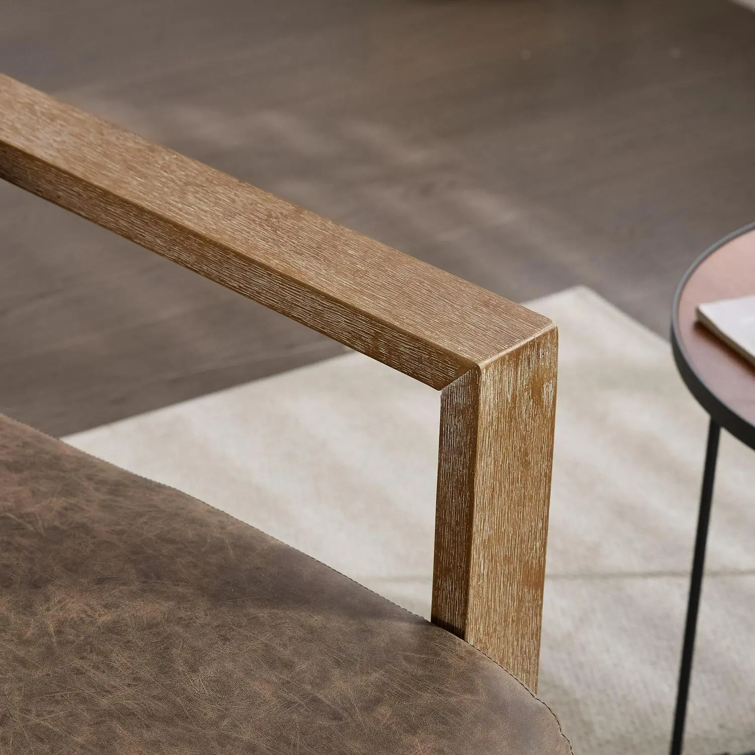 Hrinhom Modern COFFEE Faux leather Swivel Accent Chair - Image 8