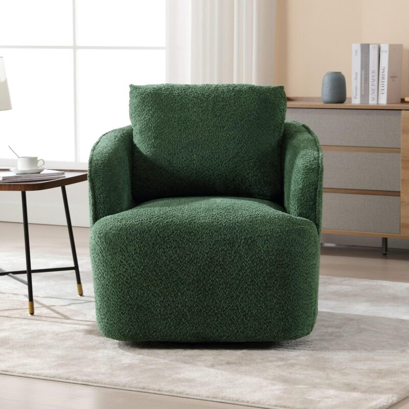 Hrinhom Modern GREEN Swivel Accent Chair - Image 2