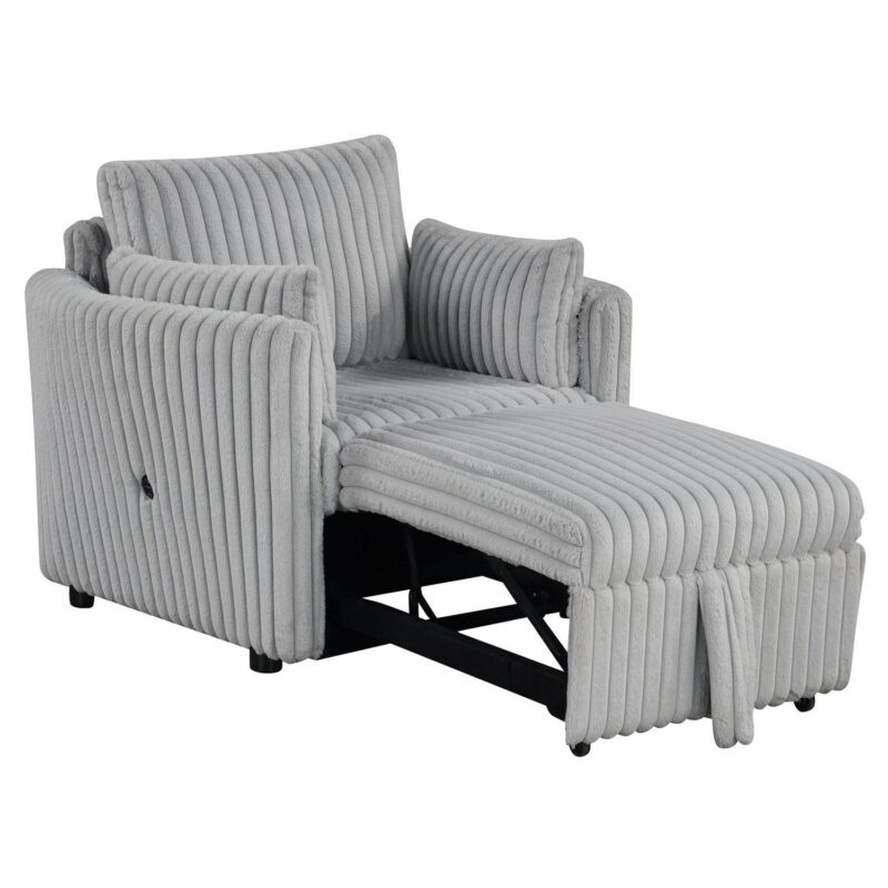 IHOMEadore Sleeper Chair Modern Gray Sleeper Chair - Image 2