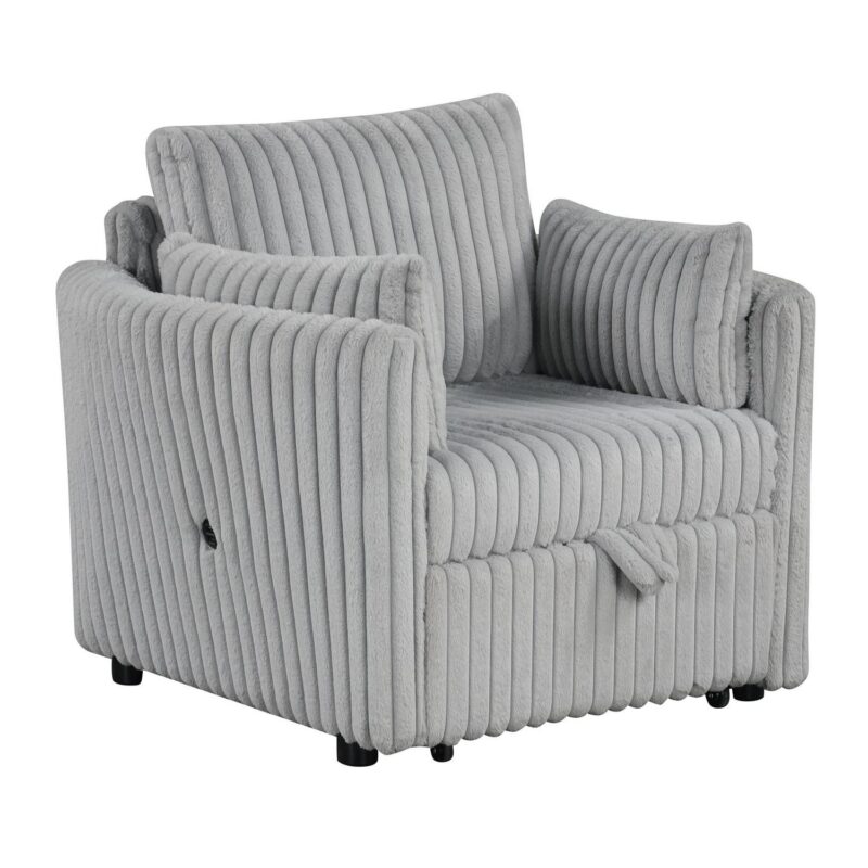 IHOMEadore Sleeper Chair Modern Gray Sleeper Chair - Image 12
