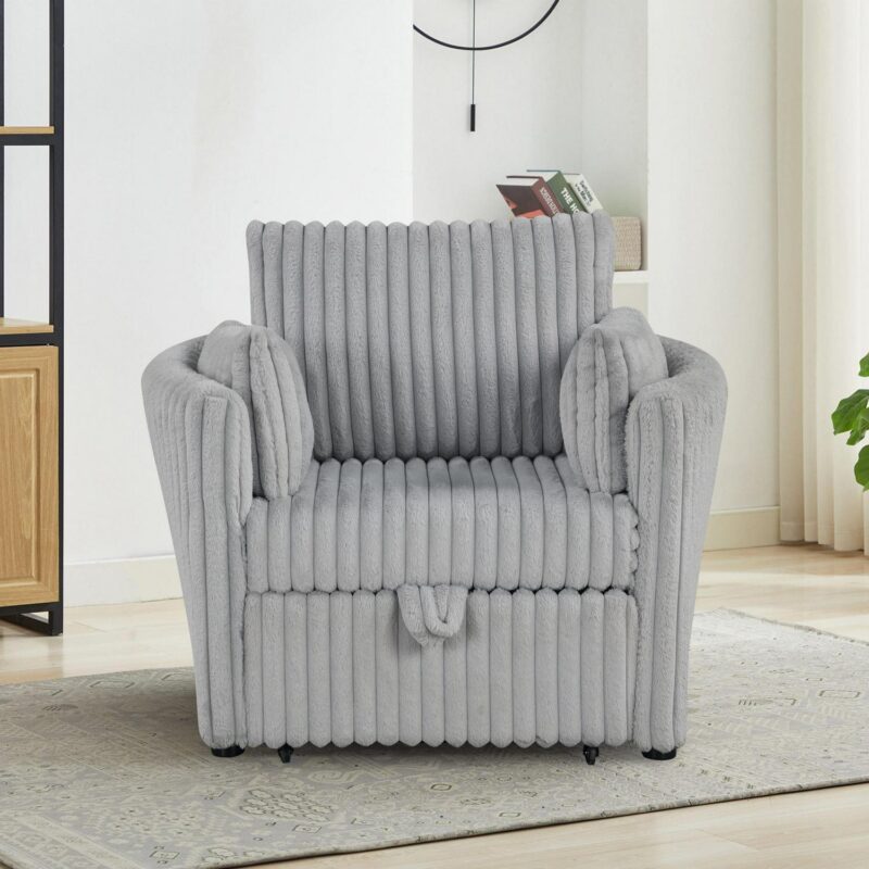IHOMEadore Sleeper Chair Modern Gray Sleeper Chair - Image 7
