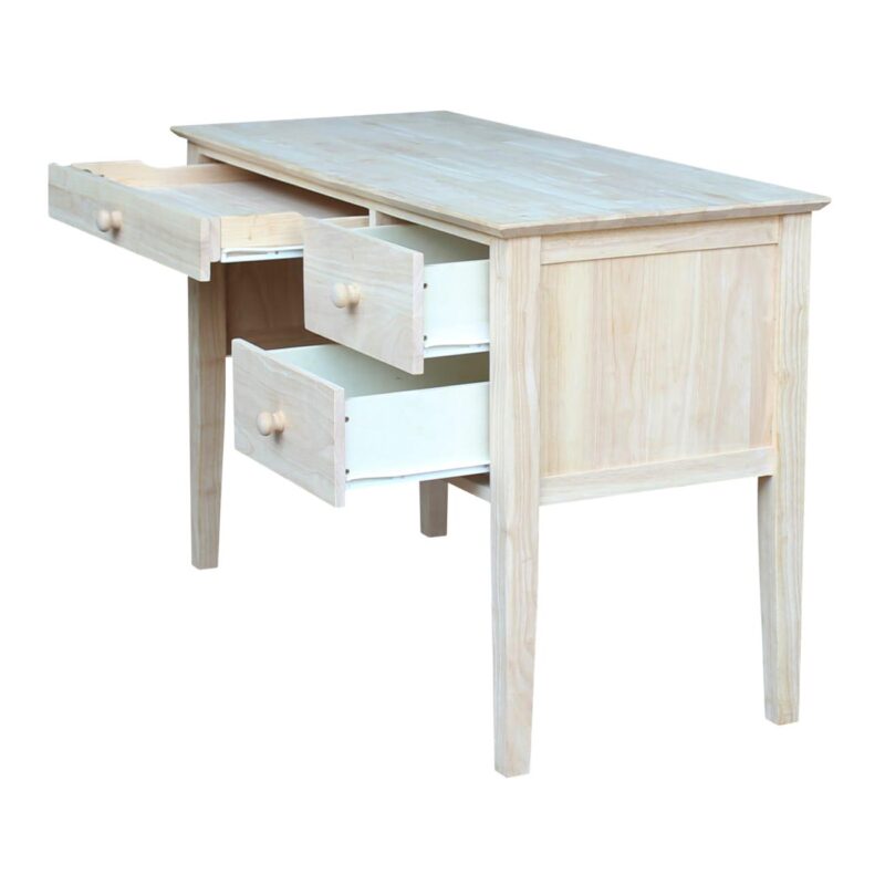 International Concepts 46-Inches Brown Traditional Rubberwood Computer desk - Image 4