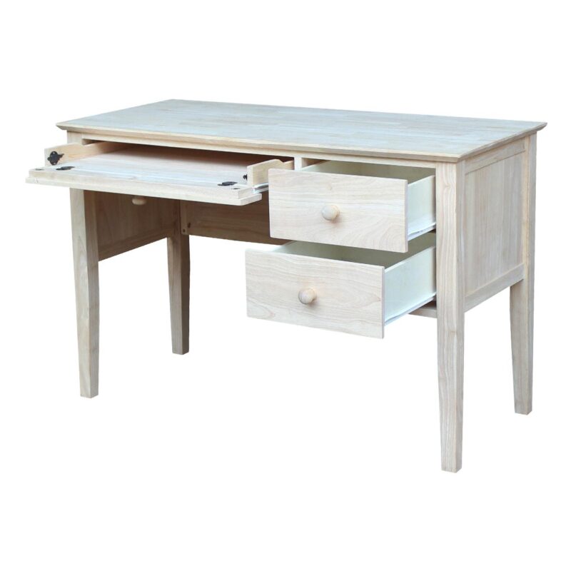 International Concepts 46-Inches Brown Traditional Rubberwood Computer desk - Image 3