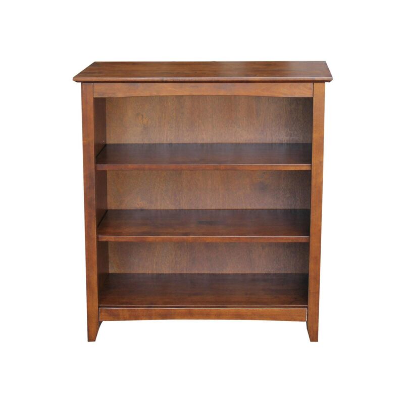 International Concepts Espresso Wood 3 -Shelf Bookcase ( 32.0-Inches W x 36.0-Inches H x 12.0-Inches D ) Stained - Image 2