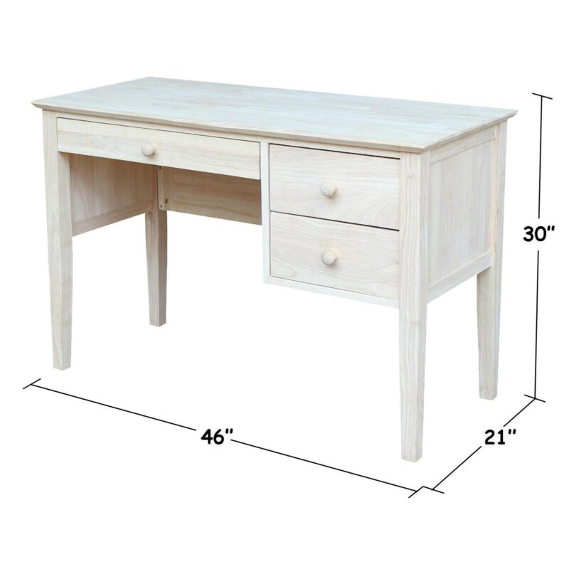 International Concepts 46-Inches Brown Traditional Rubberwood Computer desk - Image 9