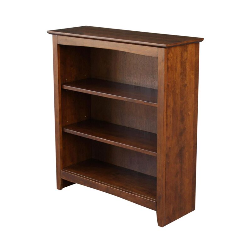 International Concepts Espresso Wood 3 -Shelf Bookcase ( 32.0-Inches W x 36.0-Inches H x 12.0-Inches D ) Stained