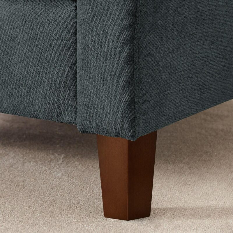 Jarenie Casual Dark Grey Linen Accent Chair - Image 3
