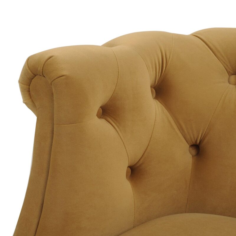 Jennifer Taylor Home Katherine Midcentury Gold Velvet Accent Chair - Image 8