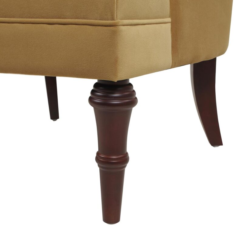 Jennifer Taylor Home Katherine Midcentury Gold Velvet Accent Chair - Image 9