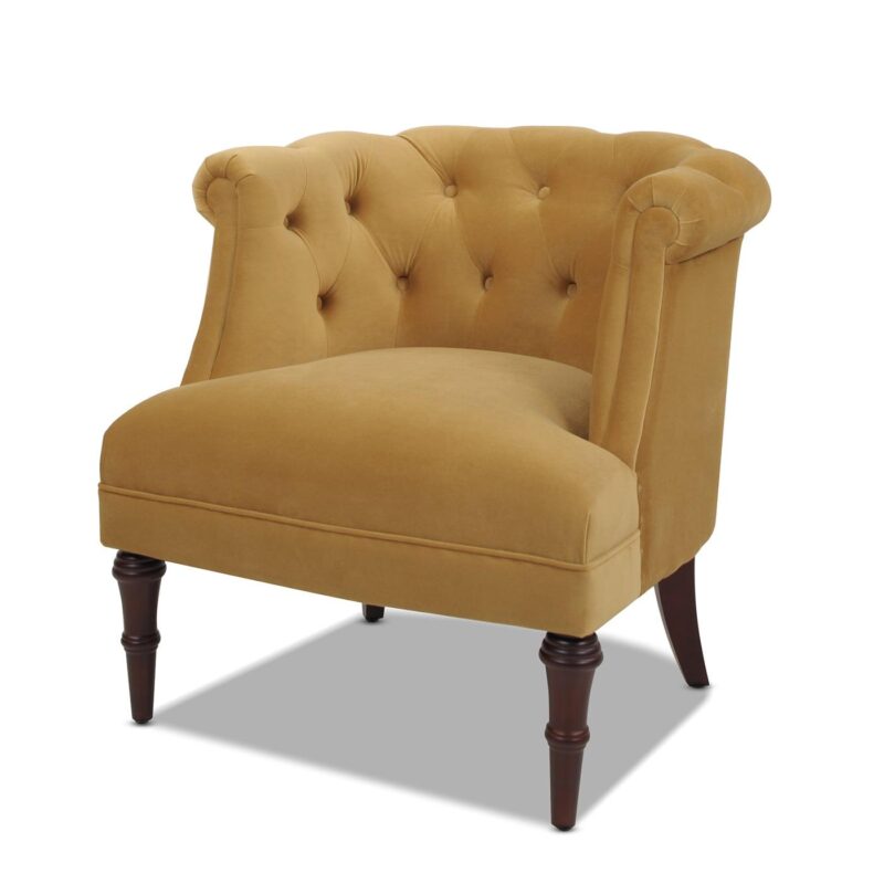 Jennifer Taylor Home Katherine Midcentury Gold Velvet Accent Chair - Image 5