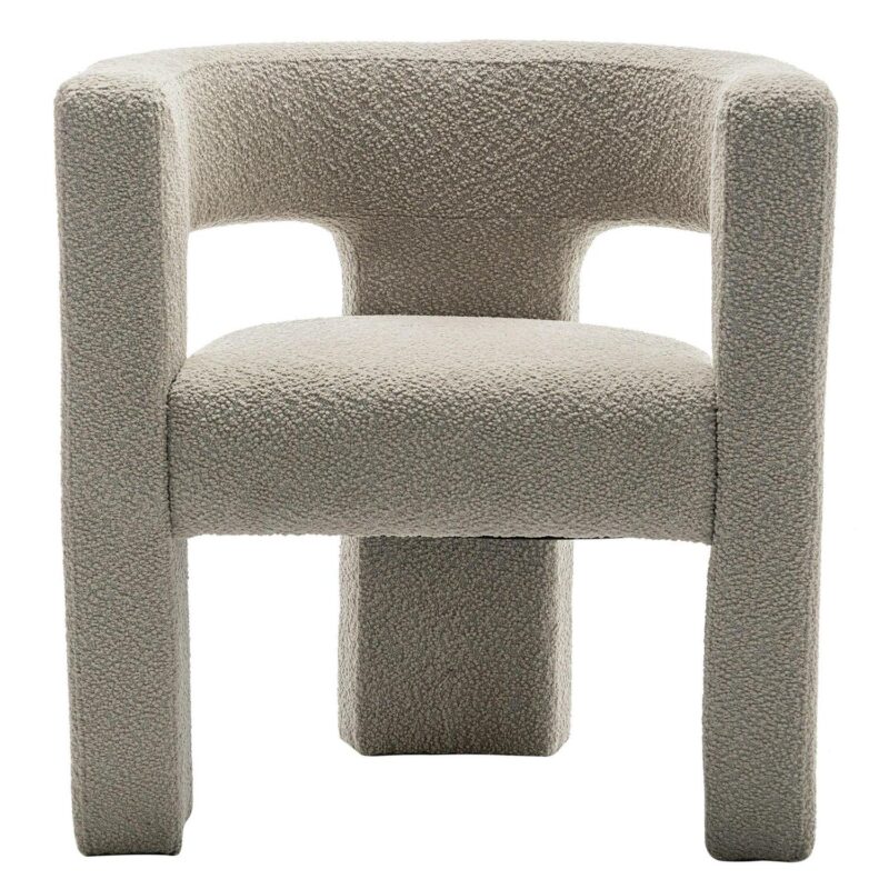 KINWELL Modern Oatmeal Boucle Accent Chair