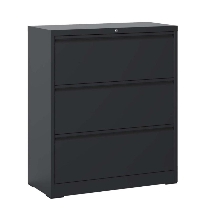 Kahomvis Black Office Cabinet