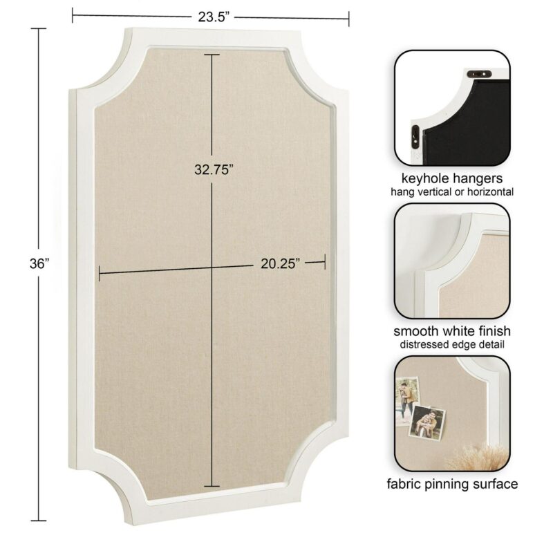 Kate and Laurel 23.50-Inches W x 36.00-Inches H Cork Bulletin board - Image 2
