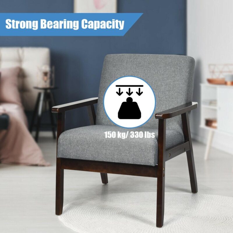 LIVIZA Modern Gray Accent Chair - Image 5