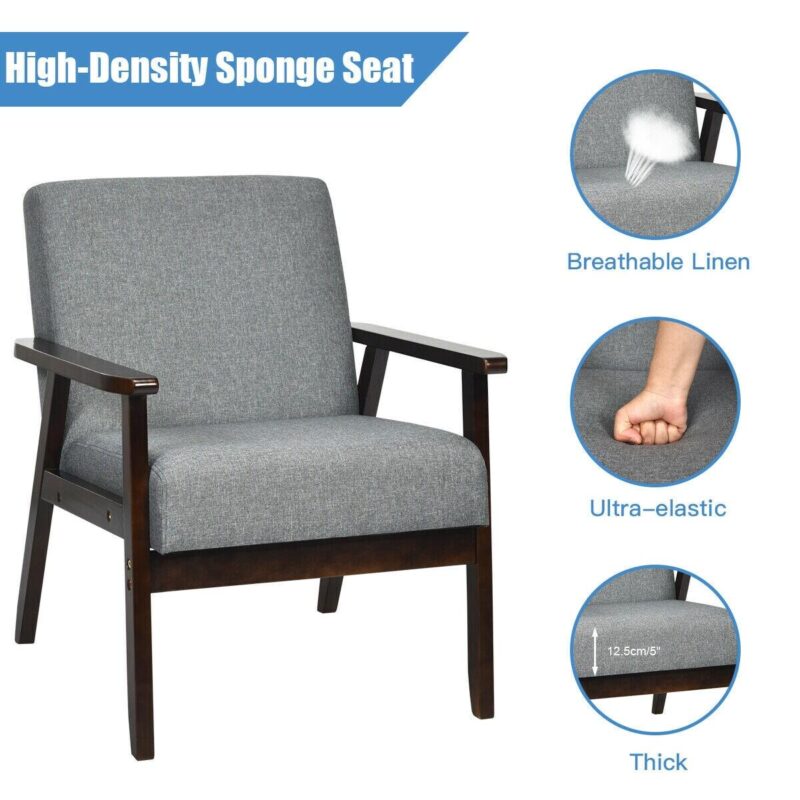 LIVIZA Modern Gray Accent Chair - Image 10