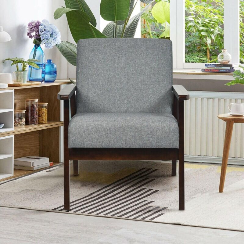LIVIZA Modern Gray Accent Chair - Image 9