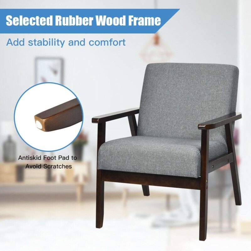 LIVIZA Modern Gray Accent Chair - Image 6