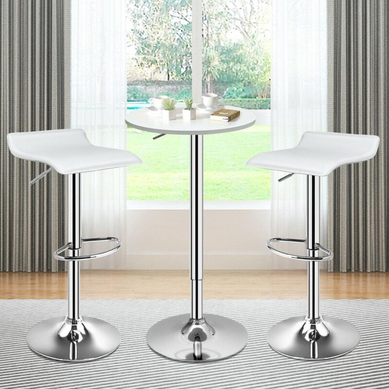 LIVIZA Modern White Swivel Club Chair - Image 7