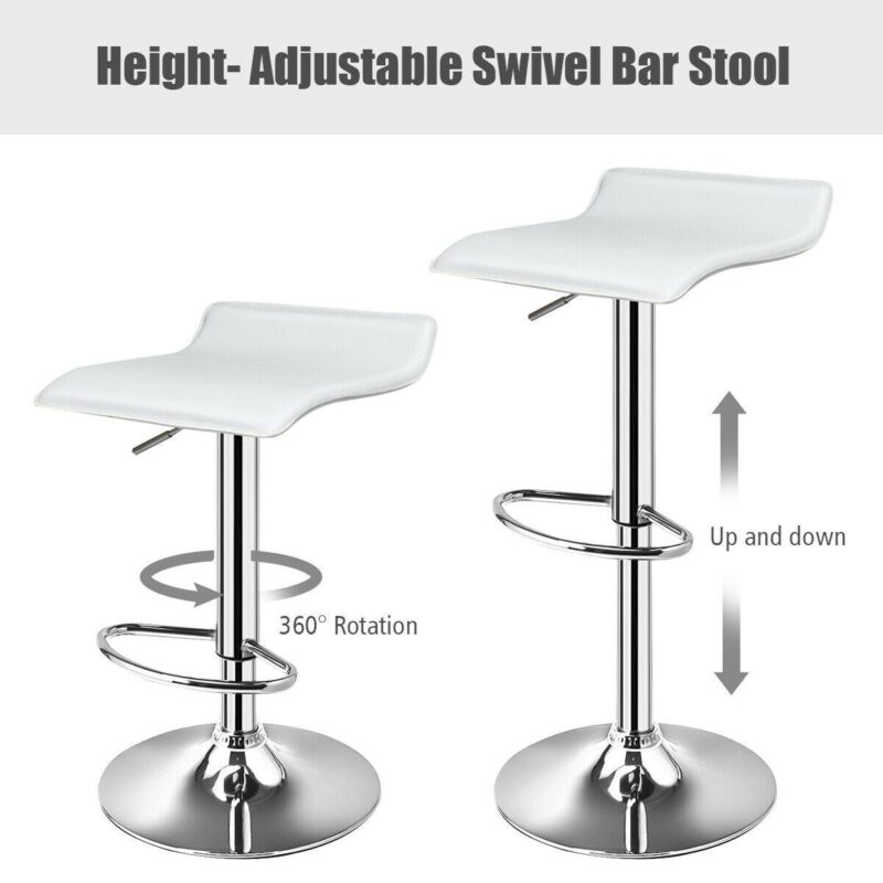 LIVIZA Modern White Swivel Club Chair - Image 5