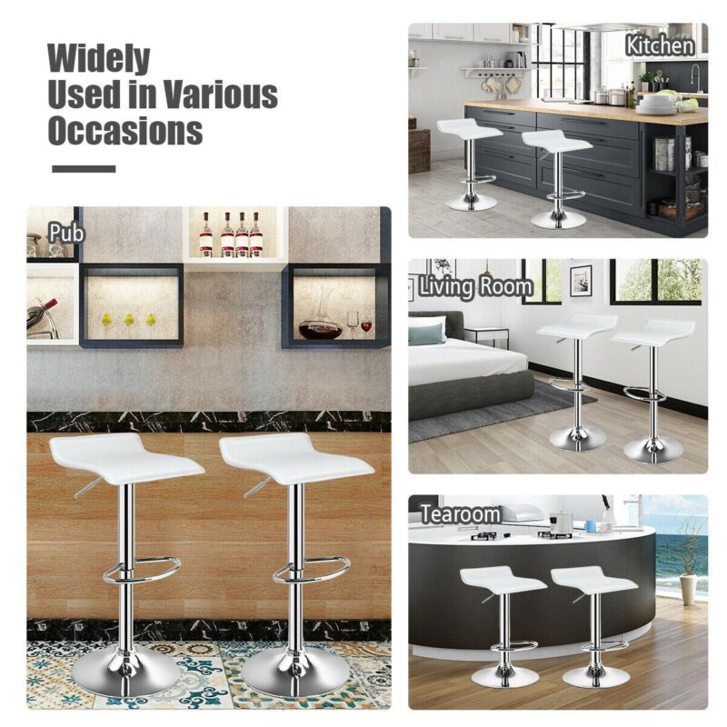 LIVIZA Modern White Swivel Club Chair - Image 4