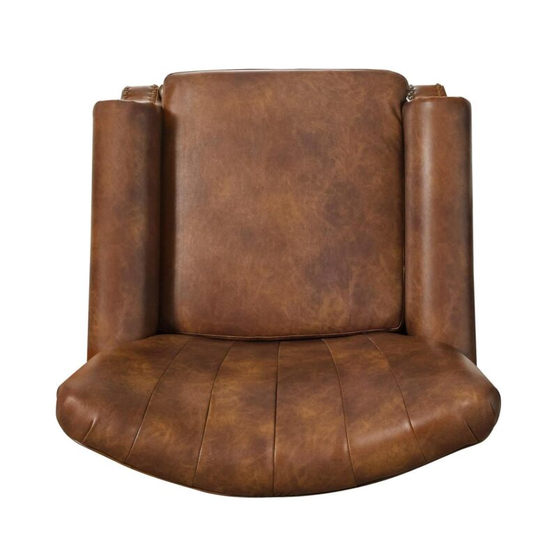 LUE BONA 2 Modern Brown/Faux leather Faux leather Accent Chair - Image 6