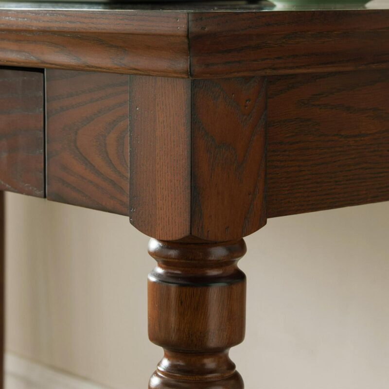 Leick Home Home office 48-Inches Brown Traditional Oak Writing desk - Image 4